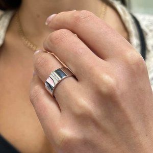 Messika 0.07Cttw Kate Diamond Wide Band Ring 18K White Gold Size 52 US 6